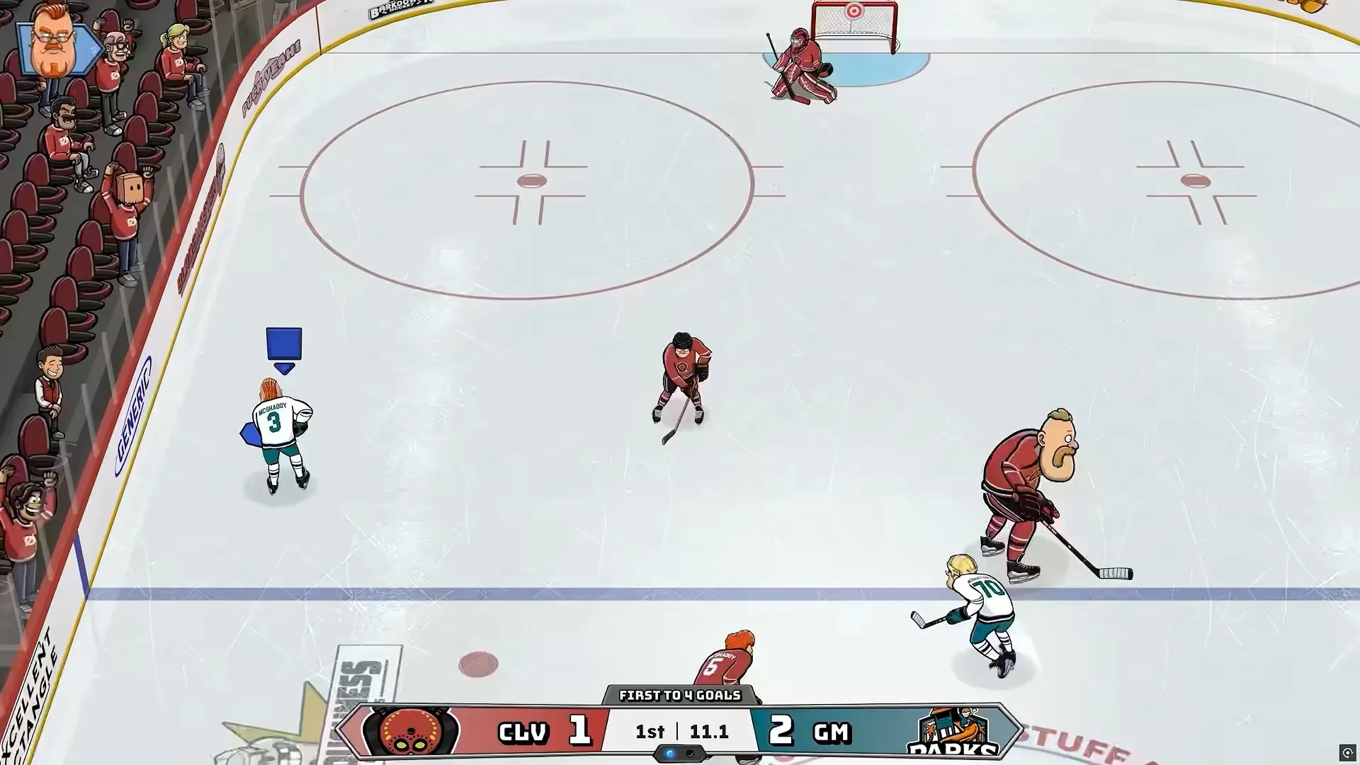 Tape to Tape 1.0 trailer, an arcade hockey match on the ice